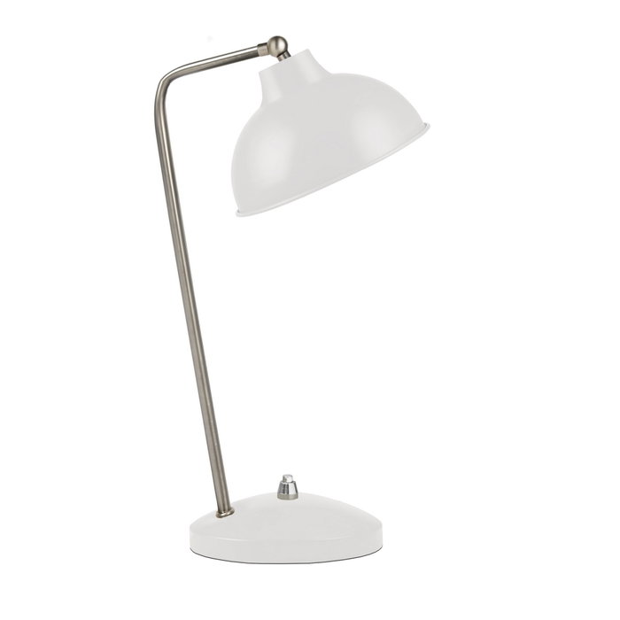Opviq Lámpara de mesa de cuerpo metálico Blanca Opviq Lámpara de mesa de cuerpo metálico Blanca